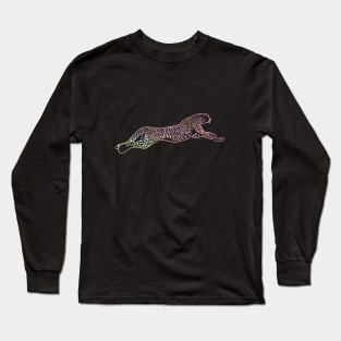 Cheetah Animal Wildlife Forest Nature Chrome Graphic Long Sleeve T-Shirt